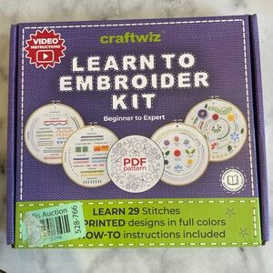 Craftwiz Embroidery Kit with Colorful Designs